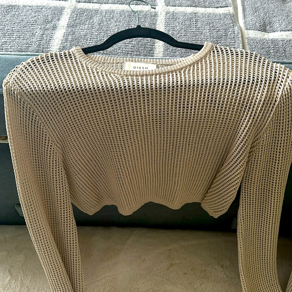 Dissh Never worn. Crop crocheted top skirt long